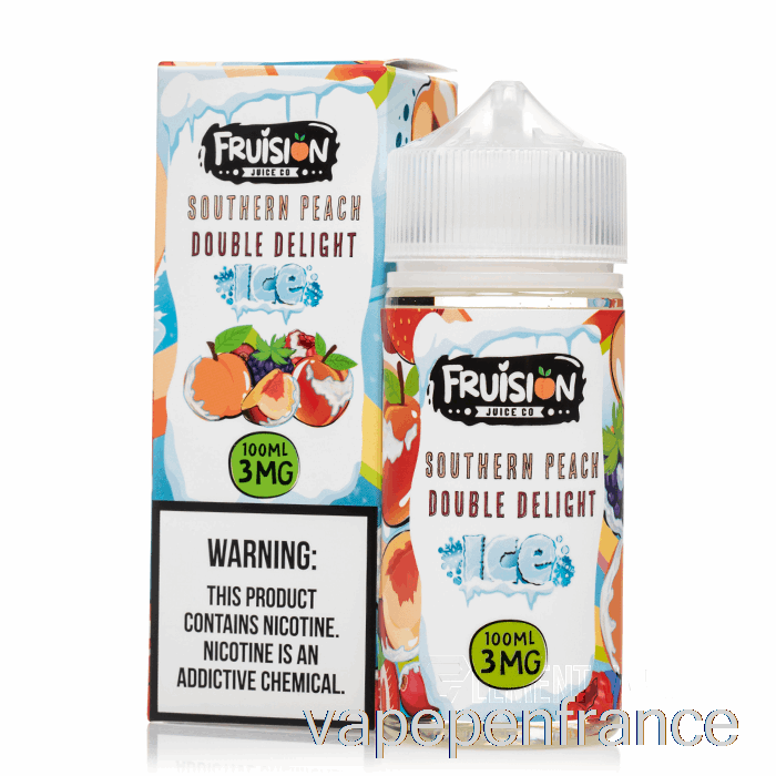 Double Délice Glacé à La Pêche Du Sud - Fruision Juice Co - 100 Ml 6 Mg Stylo Vape